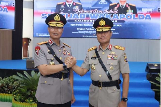 Sertijab Wakapolda Kalteng Dilanjutkan Pergantian Tujuh Pejabat Utama dan Dua Kapolres