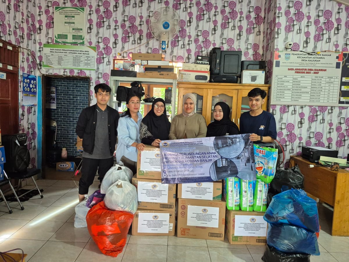 Banjir Tak Boleh Hentikan Hak Anak, LPA Kalsel Salurkan Donasi Spesifik Anak untuk Korban Banjir di Kabupaten Banjar, Kalimantan Selatan
