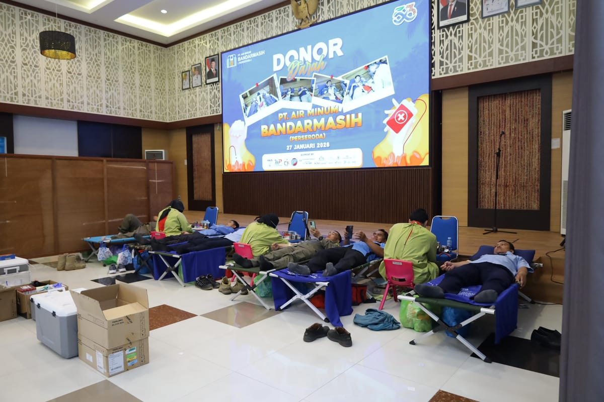 Peringati HUT ke 53, PAM Bandarmasih Gelar Donor Darah