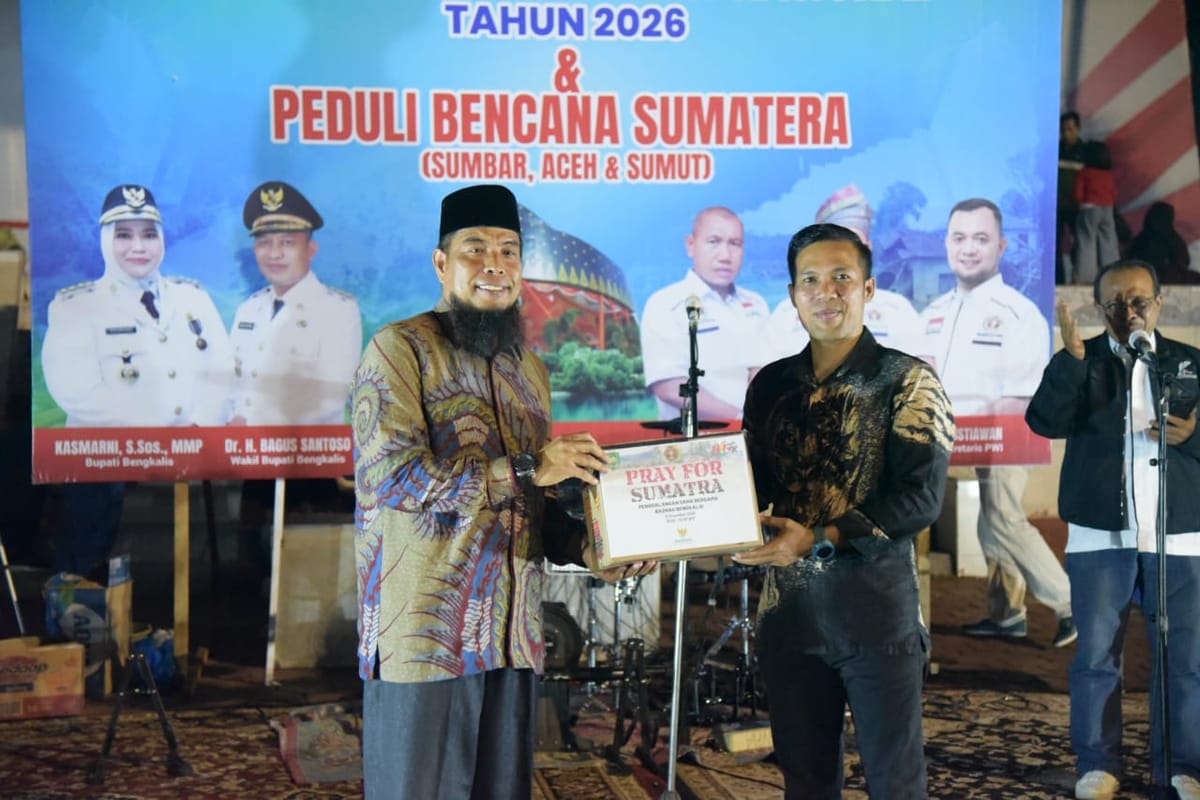 PWI Bengkalis Songsong HPN 2026 dengan Car Free Nigh Peduli Bencana Sumatra