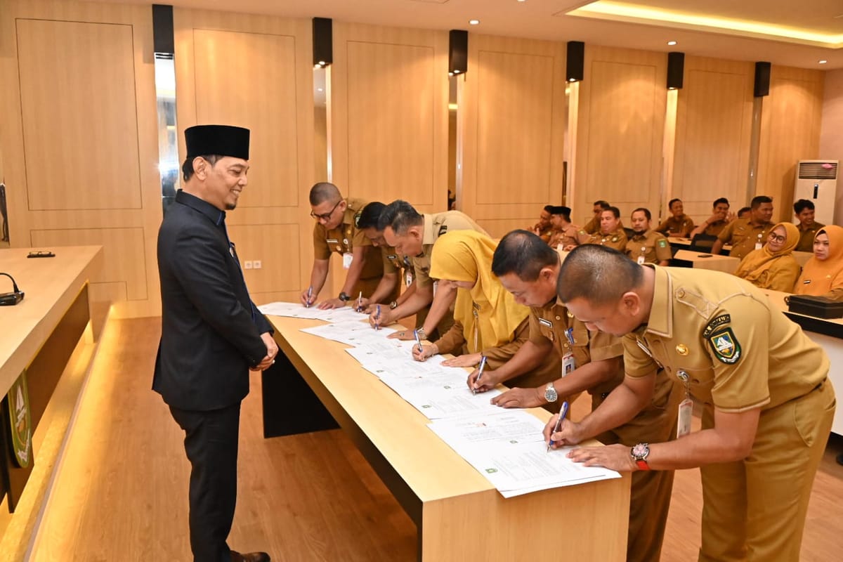Inspektorat Daerah Bengkalis Gelar Rapat Internal, Penandatanganan Pakta Integritas dan Perjanjian Kinerja 2026