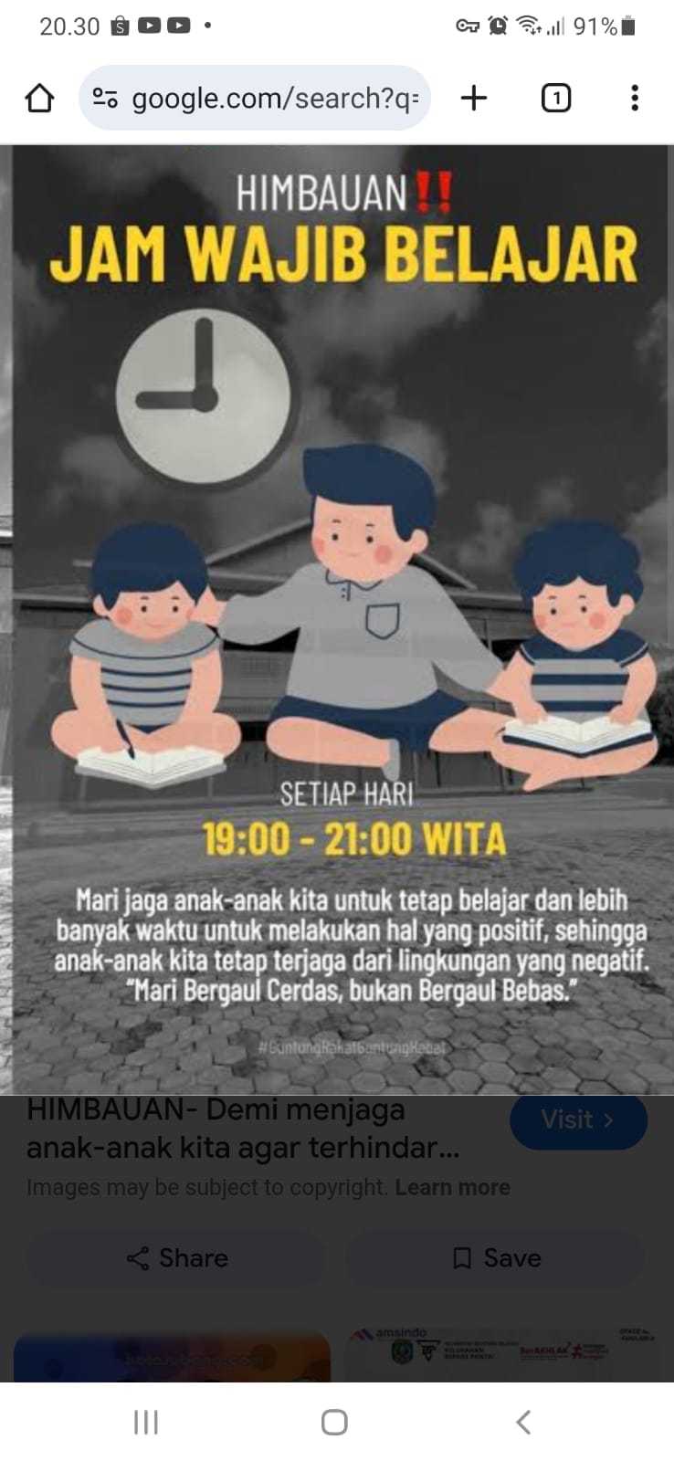 Gerakan Jam Wajib Belajar, Kembali Dihidupkan Di Solo