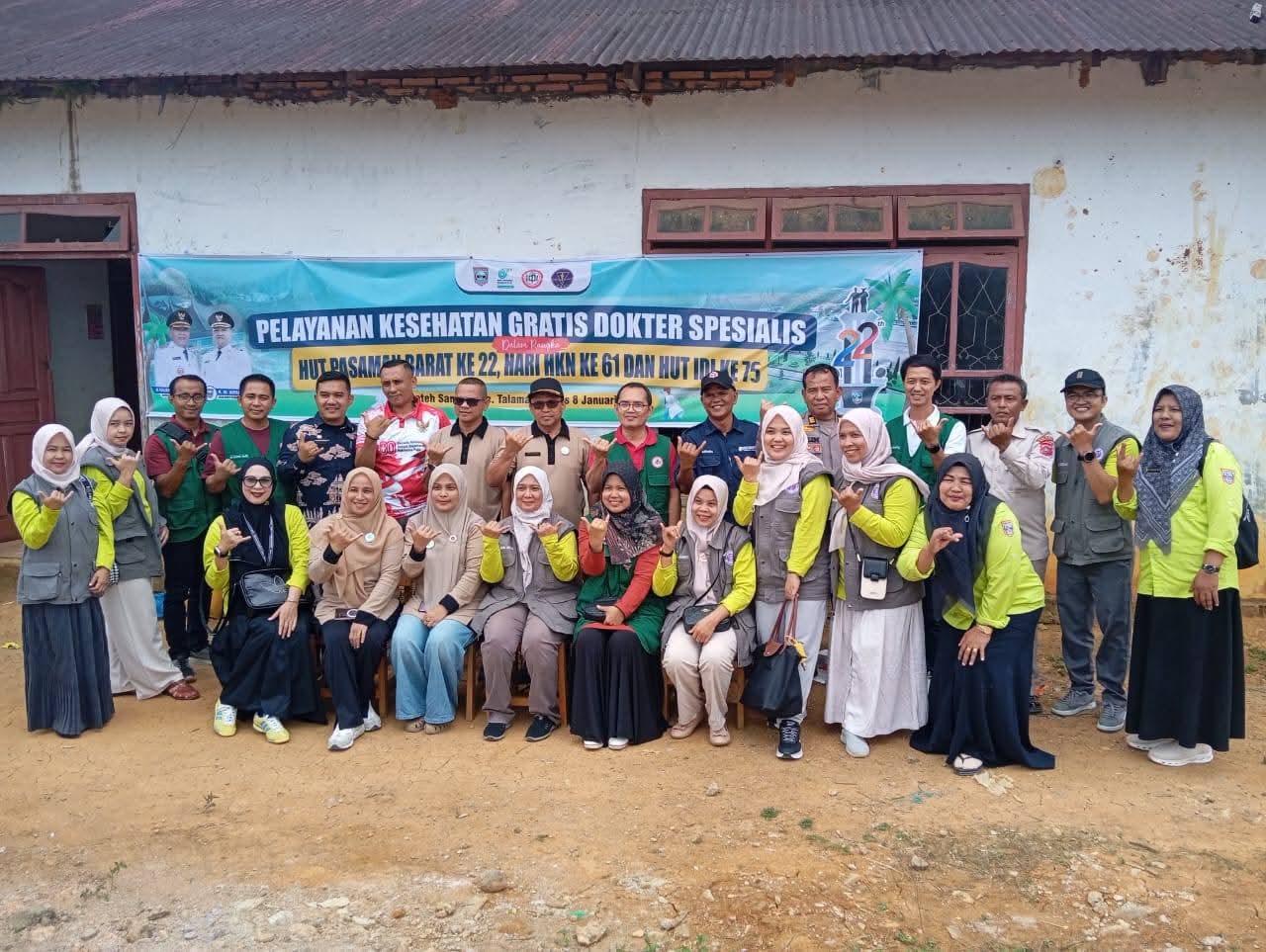 Pemkab Pasbar Gandeng IDI, Layani Pengobatan Gratis di Daerah Terdampak Bencana