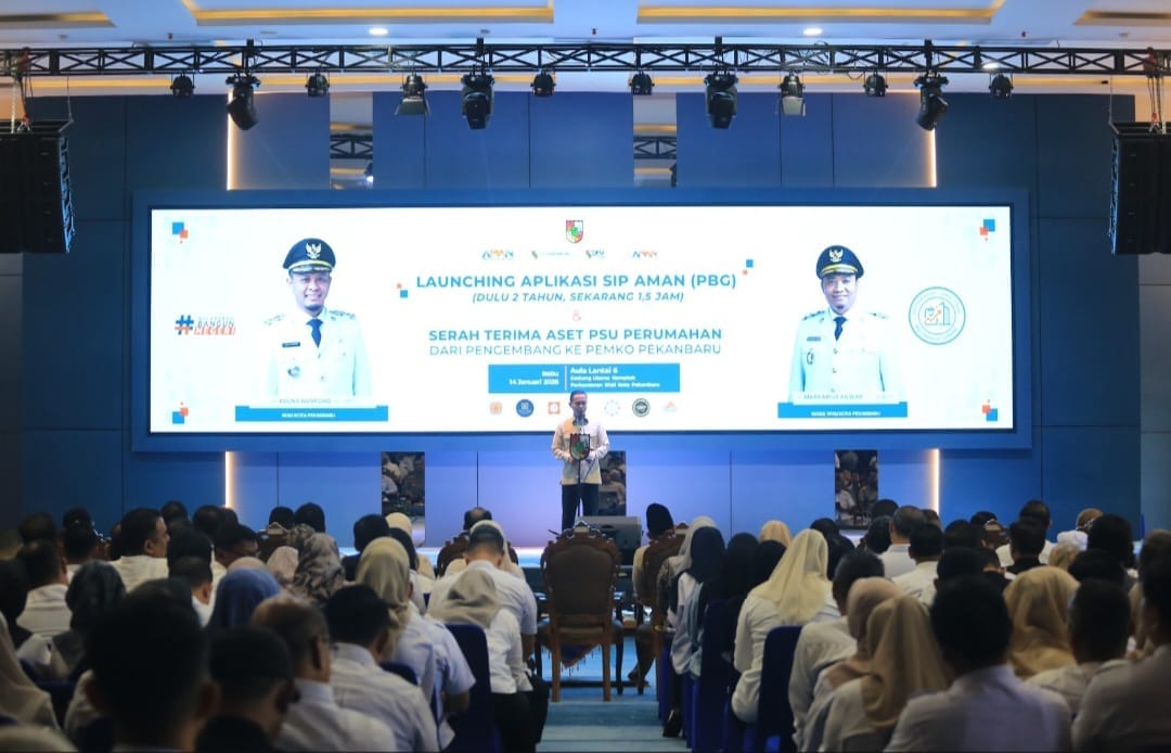 Pemko Pekanbaru Luncurkan Aplikasi Sip Aman, Urus Izin PBG Kini Lebih Cepat