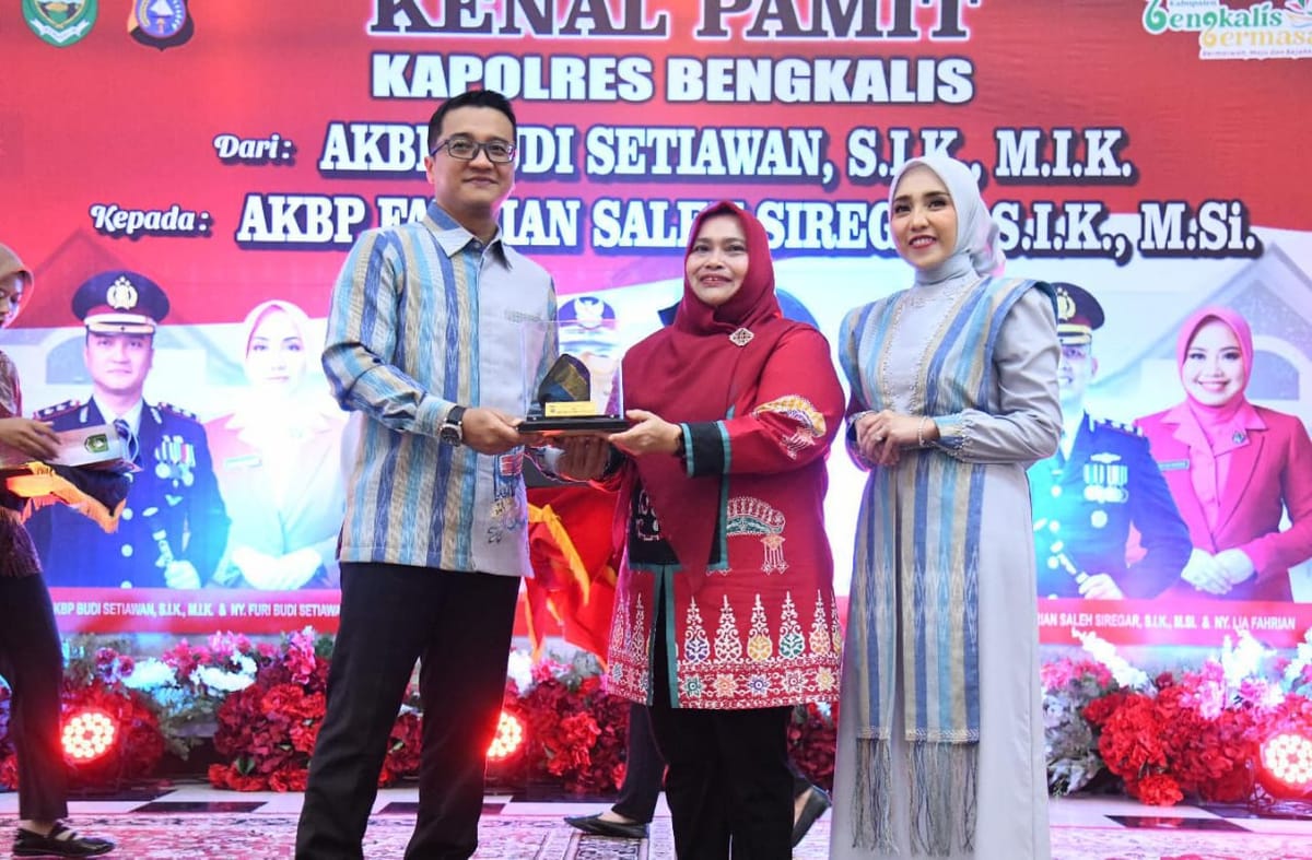 Kenal Pamit Kapolres Bengkalis: Kasmarni Apresiasi Dedikasi AKBP Budi Dan Sambut Hangat AKBP Fahrian