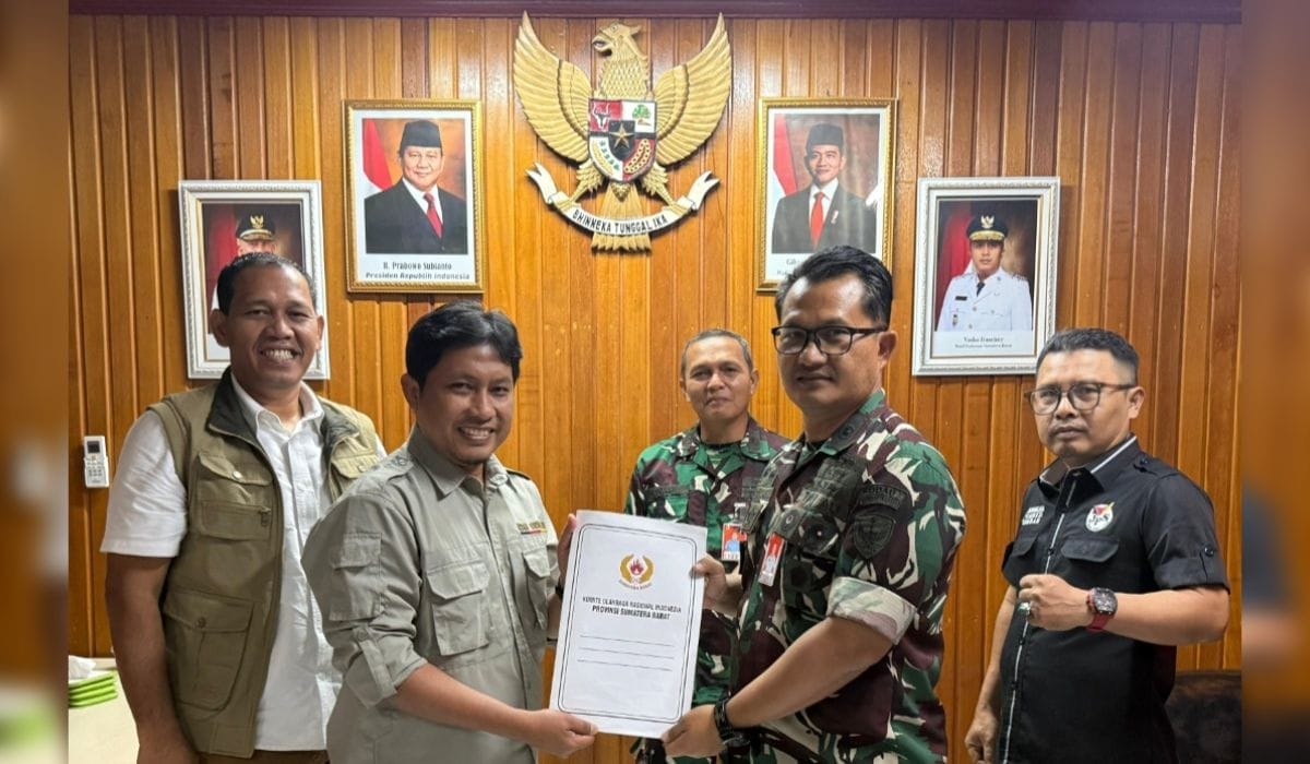 Kunjungi KONI Sumbar, Danlanud Sutan Sjahrir Siap All Out Dukung Porprov XVI 2026