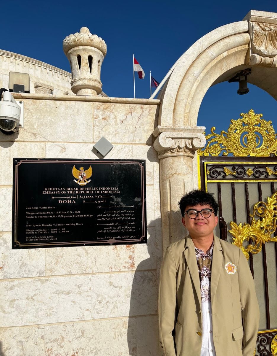Mahasiswa FH UGM Asal Bengkalis Akhiri Program Magang Di KBRI Doha, Qatar