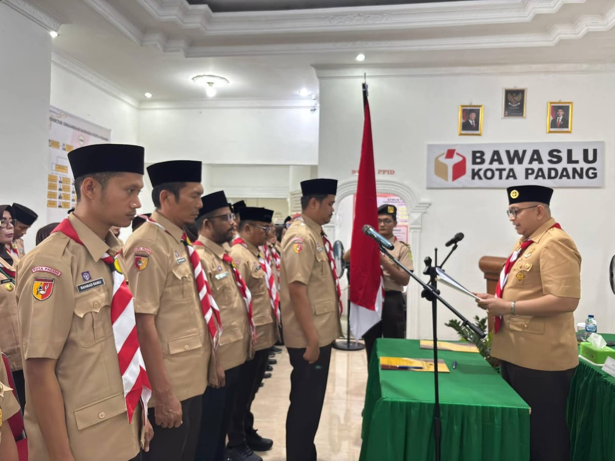 Gandeng Pramuka Awasi Pemilu, Kwarcab Padang Resmikan Saka Adhyasta Kota Padang