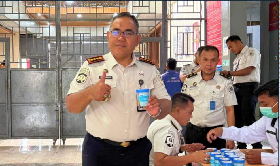 Program Aksi Menteri Imipas Lapas Kelas IIA Bukittinggi Gelar Tes Urin Pegawai dan Warga Binaan, Wujud Deteksi Dini