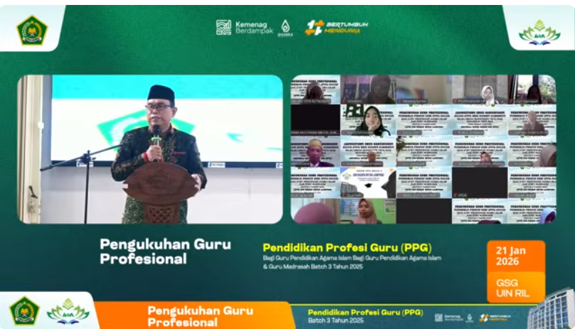 Fakultas Tarbiyah dan Keguruan UIN RI Lampung, Kukuhkan 1.497 Guru PPG Dari 17 Provinsi