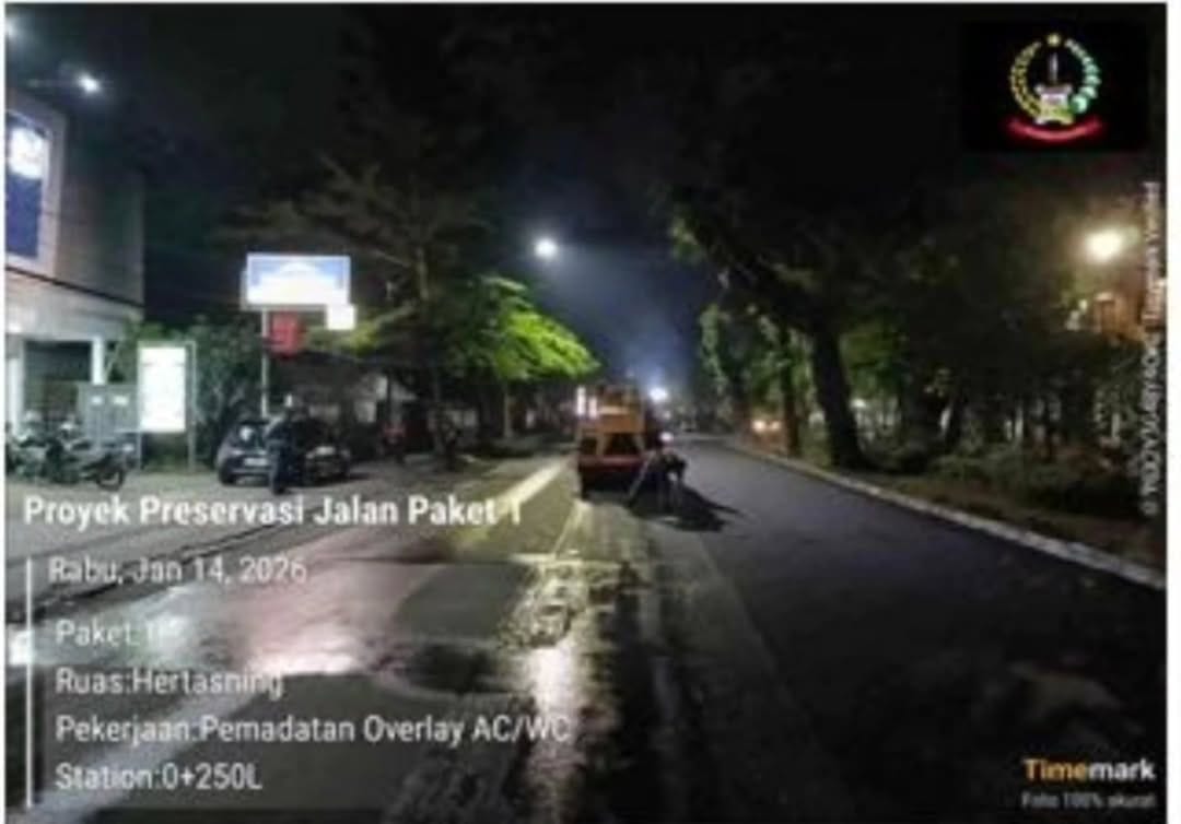 Preservasi Jalan Paket 1, Ruas Jalan Hertasning di Kota Makassar, Menunjukkan Perkembangan Signifikan