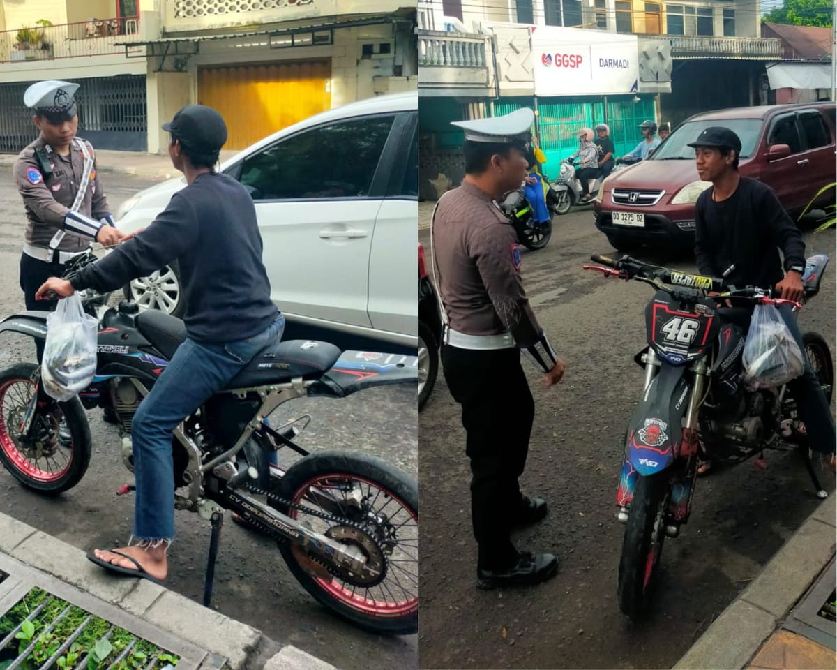 Tak gunakan helm dan TNKB, Pengendara Motor  Hanya Ditegur Petugas Pada Operasi Keselamatan 2026