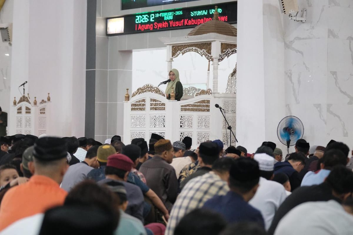Tarawih Pertama,Bupati Talenrang ajak Masyarakat Perkuat Semangat Gowa Bersama