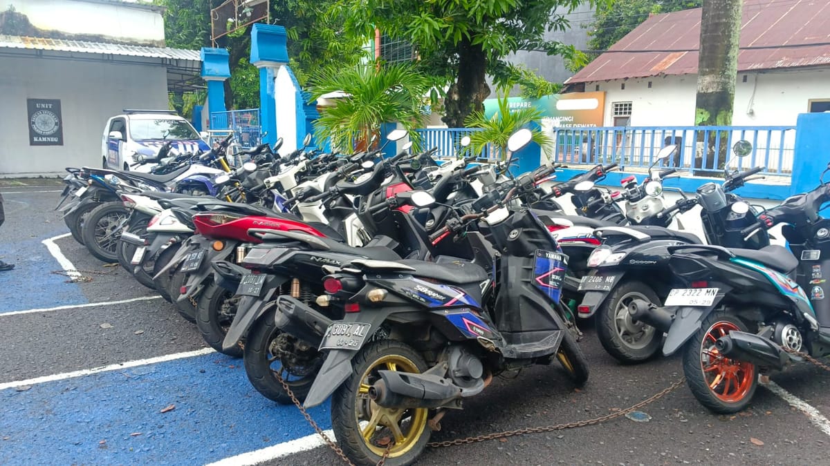 Polisi Tindak Balapan liar, 30 Ranmor di Parepare Diamankan
