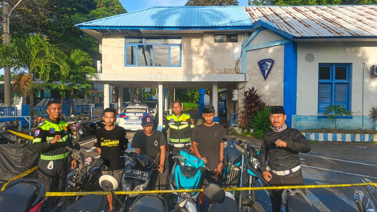 Patroli Pencegahan,Tim Anti Balap Liar Polres Parepare amankan 4 Motor