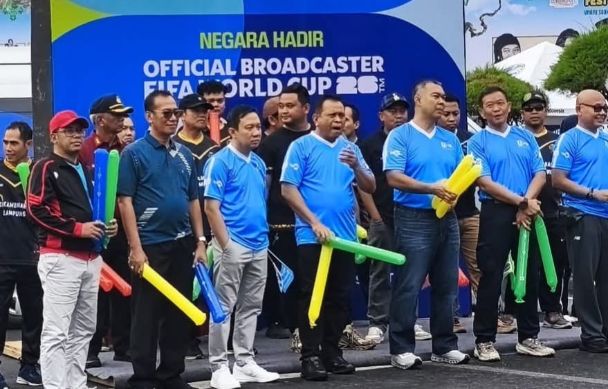 Sekdaprov Lampung Marindo Lakukan Kick Off Siaran Piala Dunia 2026 TVRI Lampung