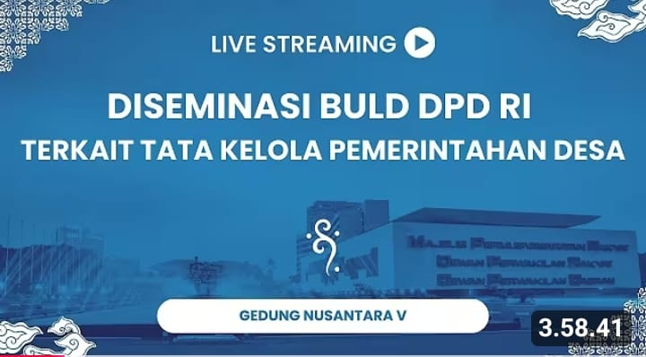 Wagub Jihan Hadiri Sidang Paripurna DPD RI, Diseminasi BULD Tata Kelola Pemerintahan Desa