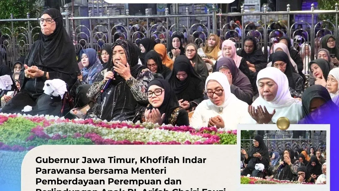 Menteri PPPA dan Gubernur Jatim Hadiri Tahlil dan Pengajian Muslimah Haul Sunan Ampel ke-549