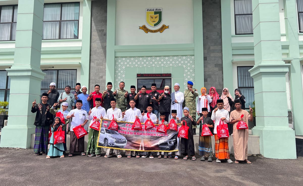Baksos Ramadhan PI One Chapter Krakatau Bersama Denpom II/3 Lampung, Bagikan Alquran dan Sajadah