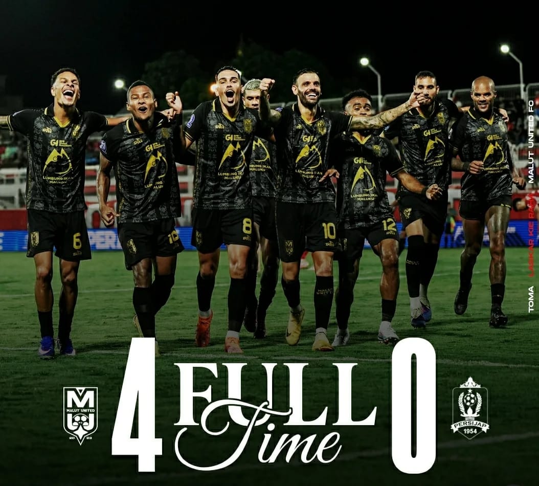 Malut United Raih Tiga Poin Setelah Menang 4 - 0 Atas Persijap Jepara di Gelora Kie Raha Ternate