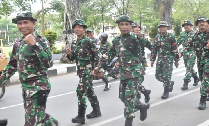 Asah Ketahanan Fisik, Kodim 1002/HST Laksanakan PSJM Han Mars 10 Km