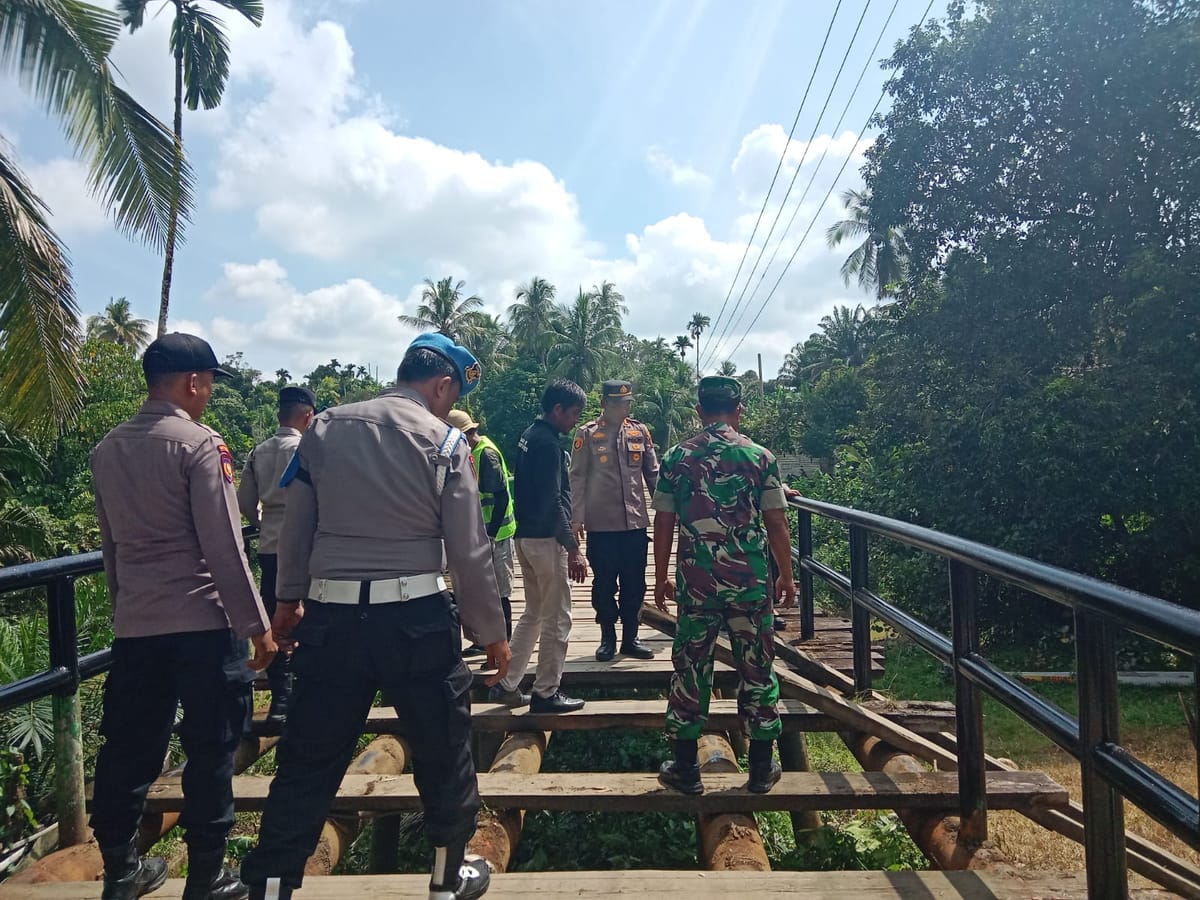 Jamin Keselamatan Masyarakat, Pemkab Kuansing Apresiasi  Polres Perbaiki Jembatan  Sangau