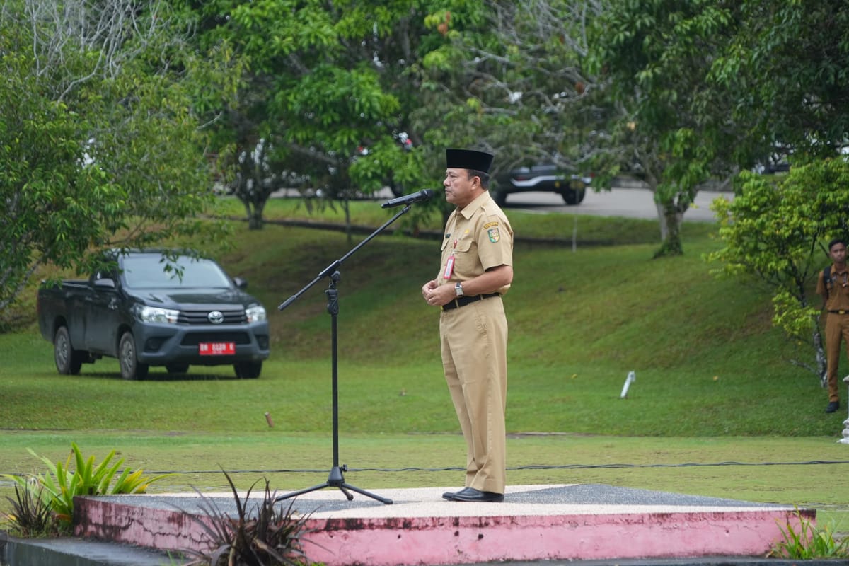 Dinas Komunikasi Informatika Pelaksana Apel Bersama Pemkab Kuansing, Sosialisakan Jadwal MTQ Prov Riau Tahun 2026