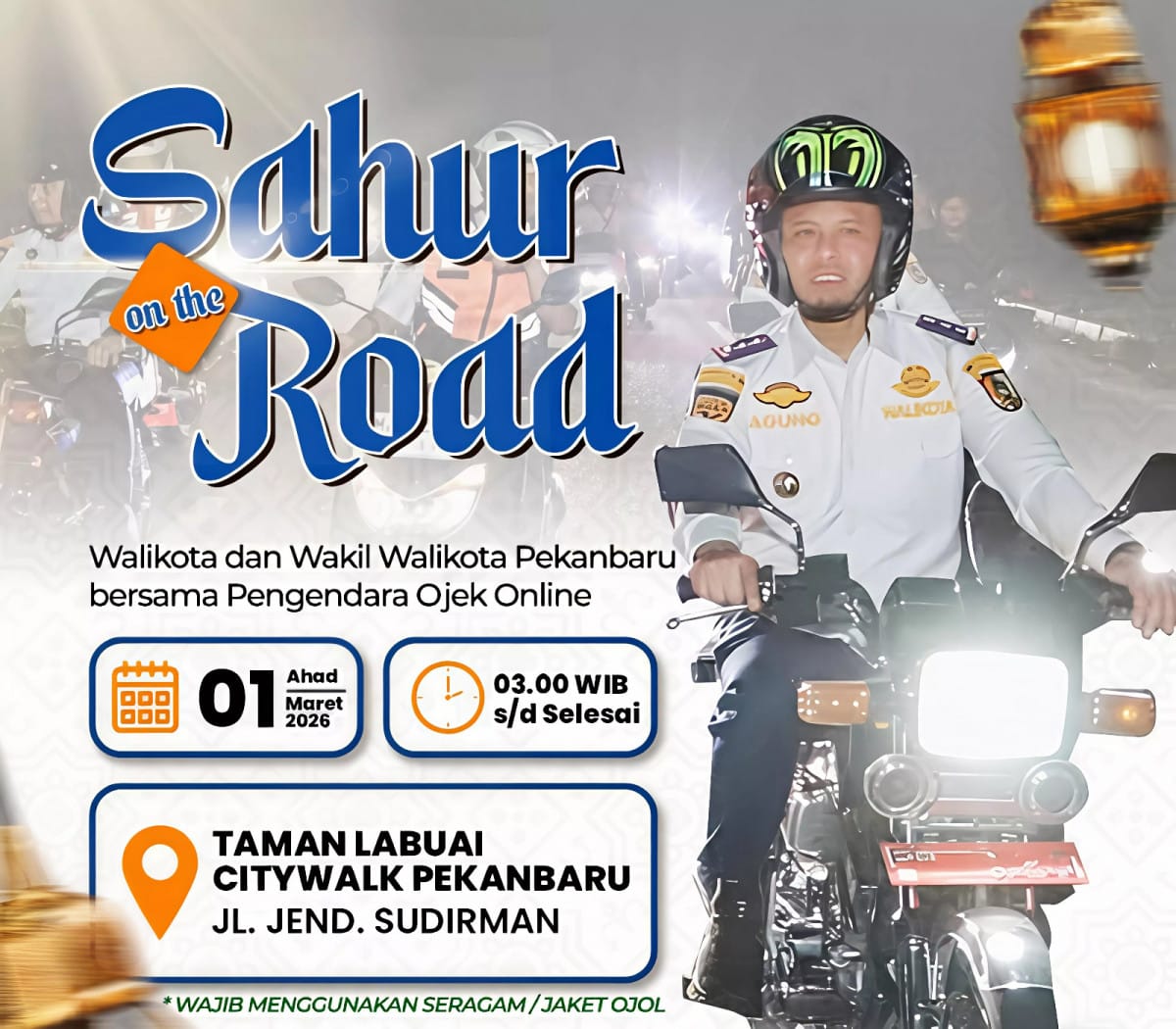 Sahur On The Road, Wako Agung Undang 1.500 Driver Ojol Yang Ada di Kota Bertuah Pekanbaru