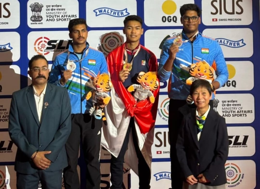 Briptu  Muhamad Fawwaz Aditya Farrel Raih  Medali Emas  Pecahkan Rekor  Dunia Ajang  Asian  Rifle /Pistol Championship 2026 India