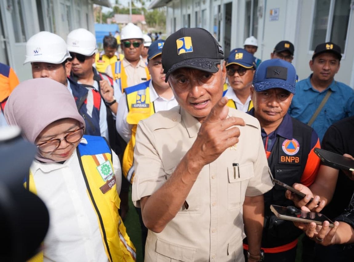 Menteri Dody Pastikan Huntara Langkahan Aceh Utara, Targetkan  Rampung Sebelum Lebaran