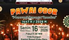 Sambut Ramadhan dengan Pawai Obor di Kubu Raya