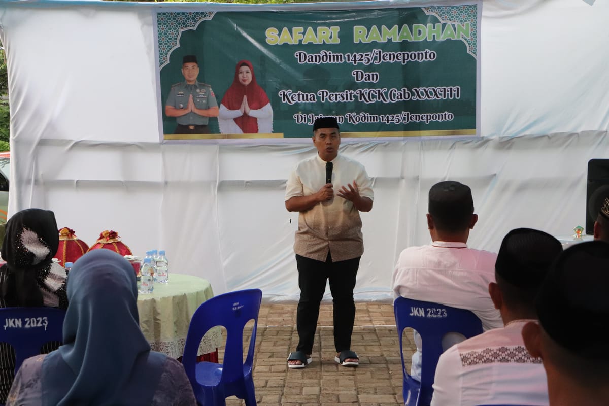Safari Ramadhan Penuh Kekeluargaan,Dandim 1425/Jeneponto teguhkan Solidaritas di Koramil Bangkala