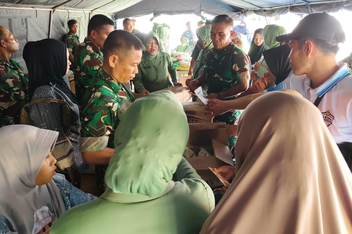 Kodim 1425/Jeneponto Hadirkan Bazar Ramadhan TNI Dengan Harga Murah