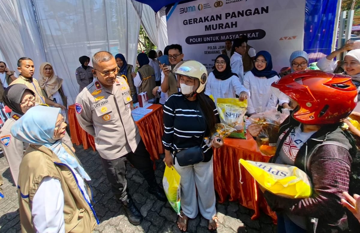 Wakapolda Jateng Tinjau Gerakan Pangan Murah di Kanwil BULOG