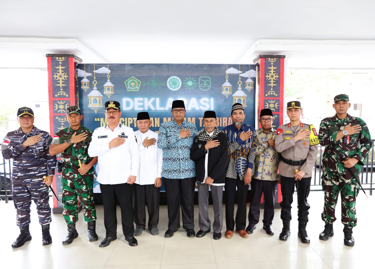 Kakanwil Kemenag Beserta Pemuka Agama Islam di Maluku Gelar Deklarasi Malam Takbiran Aman dan Penuh Khidmat