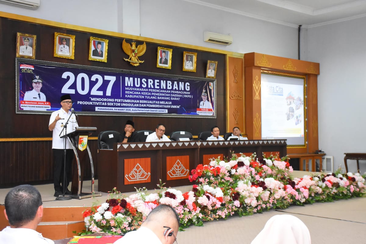 Buka Musrenbang Tubaba, Gubernur Mirza : "Wewenang Yang Dimiliki Pemerintah Harus Bermuara Pada Pelayanan Rakyat"