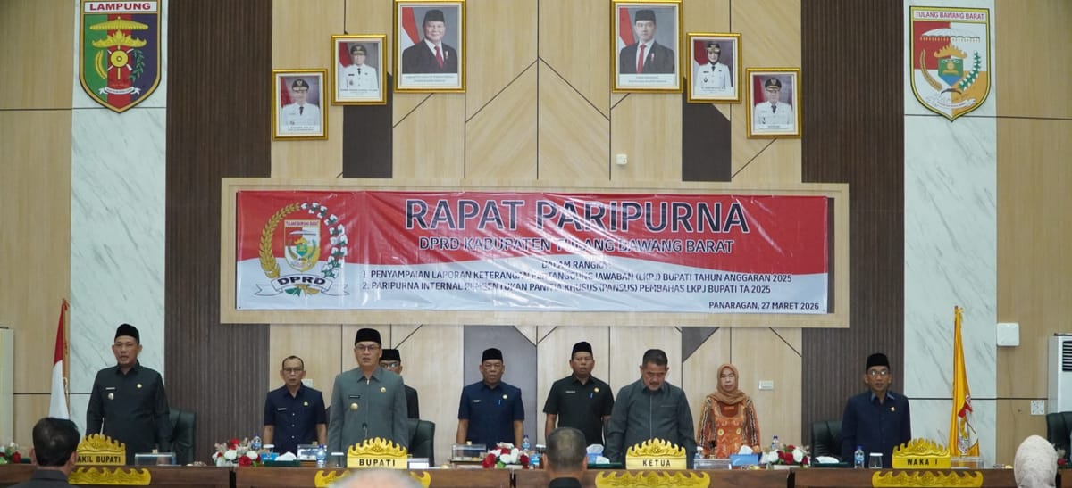 Sampaikan LKPJ 2025, Bupati Tubaba Novriwan Jaya : Realisasi APBD Tunjukkan Kinerja Positif