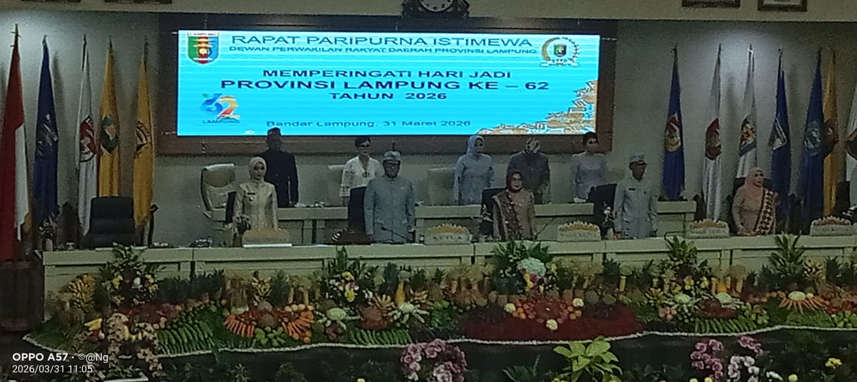 Perjalanan 62 Tahun Lampung,  Merupakan Perjuangan Para Pendahulu Yang Harus Dilanjutkan