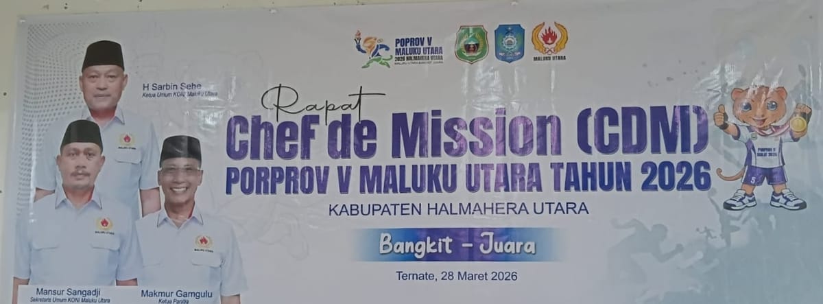 Panitia Besar Porprov V Maluku Utara Besok Gelar CdM Satu