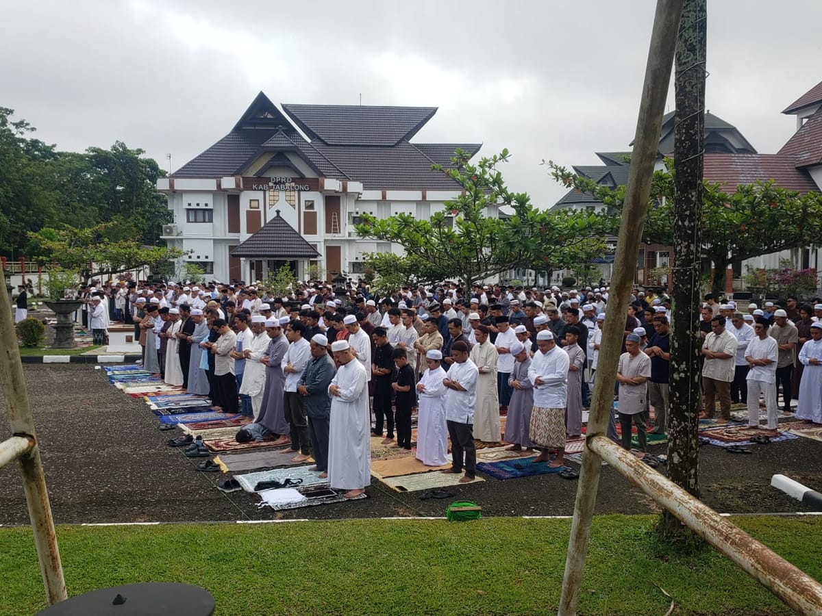 Muhammadiyah Tabalong Gelar Sholat Idul Fitri di Tiga Lokasi, Ratusan Jemaah Hadir dengan Pengamanan Ketat
