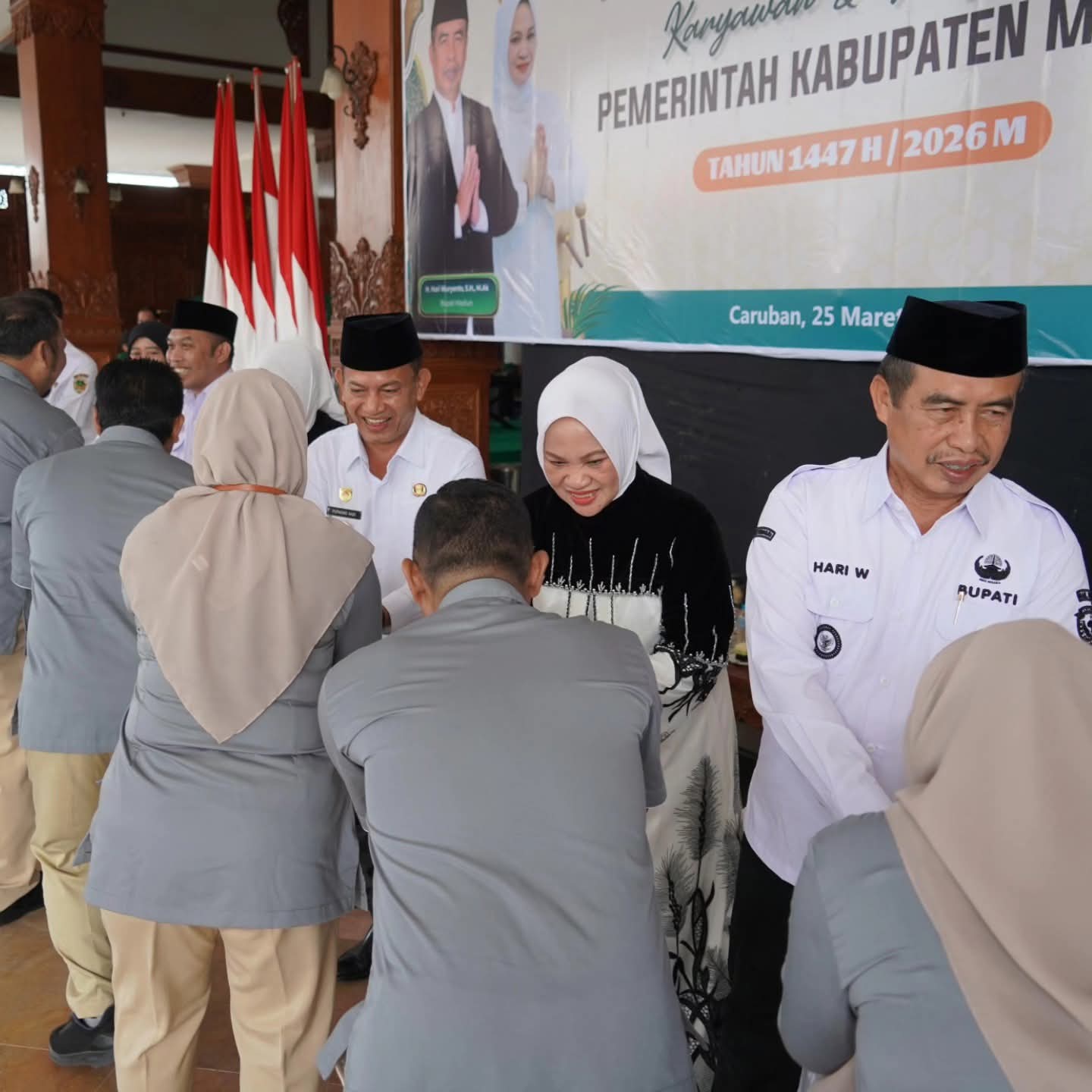 Awali Hari Kerja, Pemkab Madiun Gelar Apel Bersama dan Halal Bihalal