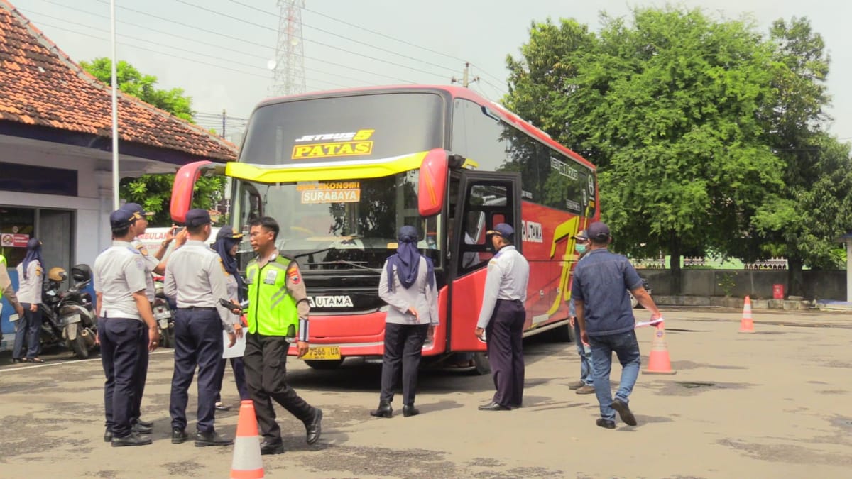 Jelang Arus Mudik Lebaran 2026, Dishub dan Satlantas Rembang Ramp Check Angkutan Umum