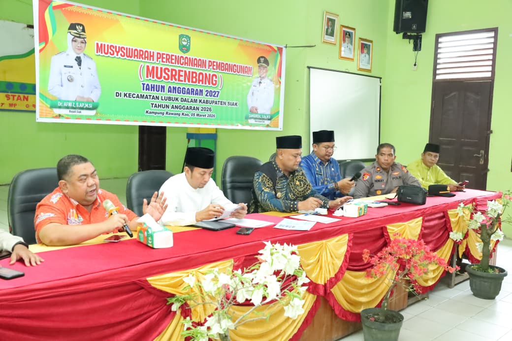 Musrenbang Kesempatan Masyarakat Menyampaikan Aspirasi dan Masukan yang Dibutuhkan,Wabup Siak: Setiap Usulan Sejalan Dengan Program Nasional