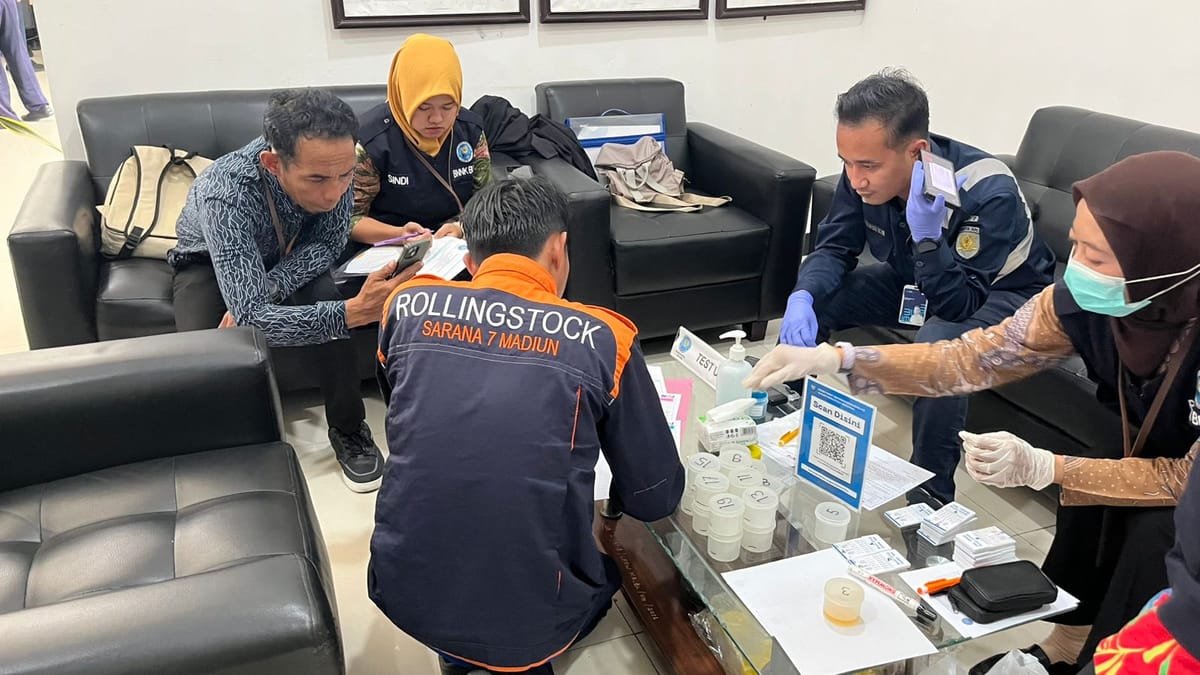 KAI Daop 7 Madiun Pastikan Seluruh Petugas Bugar Sambut Angkutan Lebaran 2026