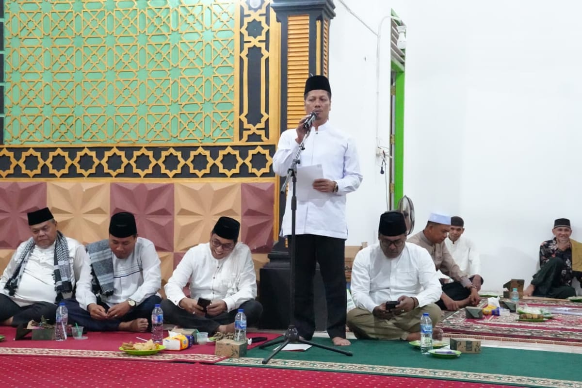 Safari Ramadan di Desa Pulau Lancang, Wabup Kuansing: Walau Dimasa Keterbatasan Pemkab Tetap Komit Membangun Kesejahteraan Masyarakat