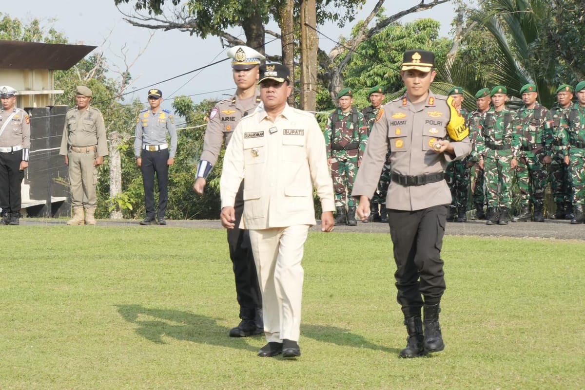 Kapolres Kuansing: Soliditas TNI-POLRI dan Pemda Kunci Suksesnya Pengaman Idul Fitri, Bupati Kuansing Bacakan Amanat Kapolri