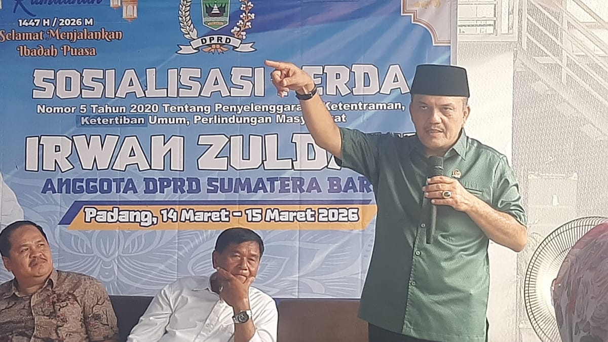 Anggota DPRD Sumbar Irwan Zuldani, Sosialisasikan Perda Trantibum Kepada Masyarakat