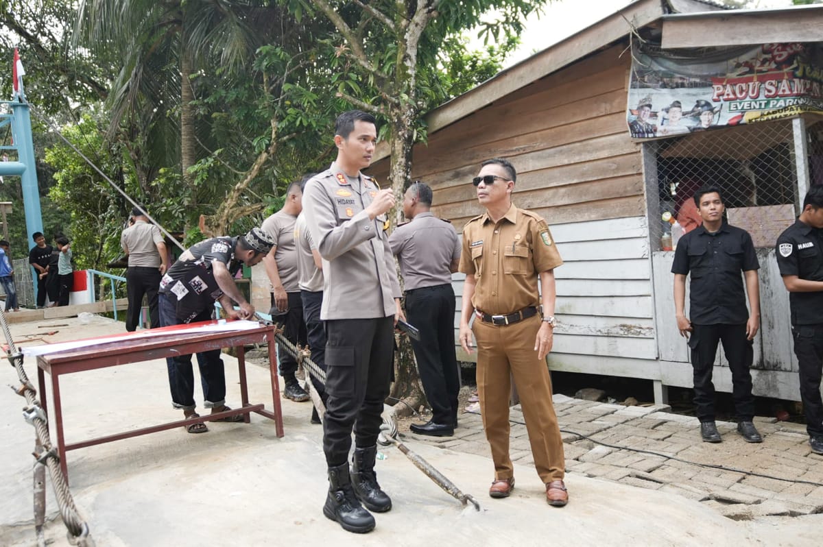 Kapolres Kuansing Matangkan Persiapan Ground breaking Jembatan Merah Putih Presisi di Pucuk Rantau