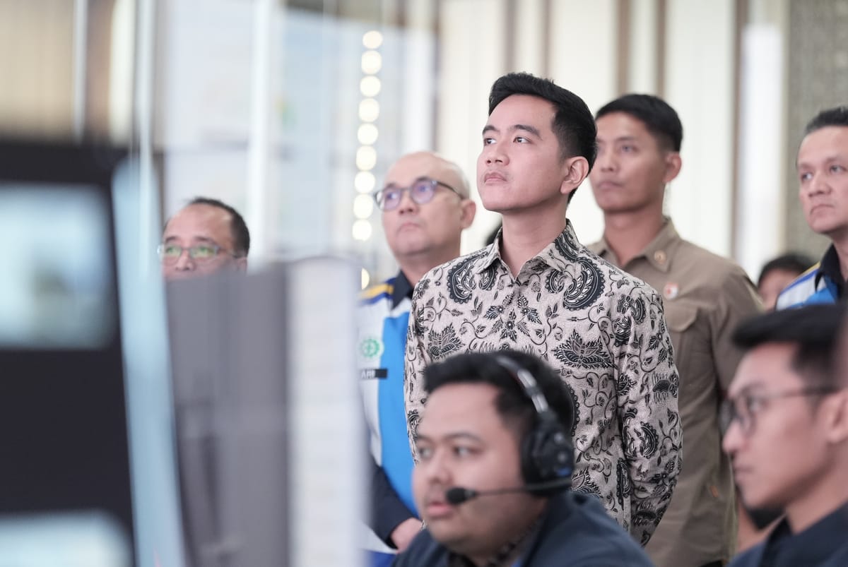 Wapres Gibran Pantau Comand Centre  di Jasamarga Tollroad Command Center (JMTC)