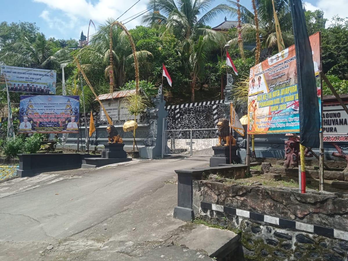 Nyepi 2026 di Jayapura Berlangsung Hening, Aktivitas Pura Ditutup Total